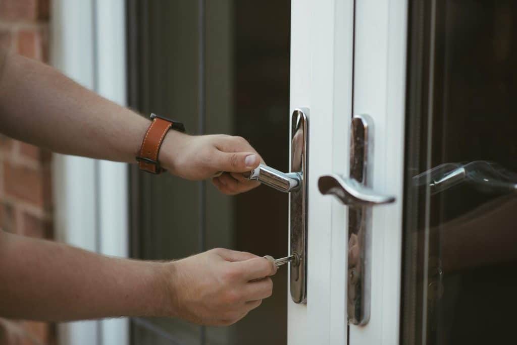 Key in patio door